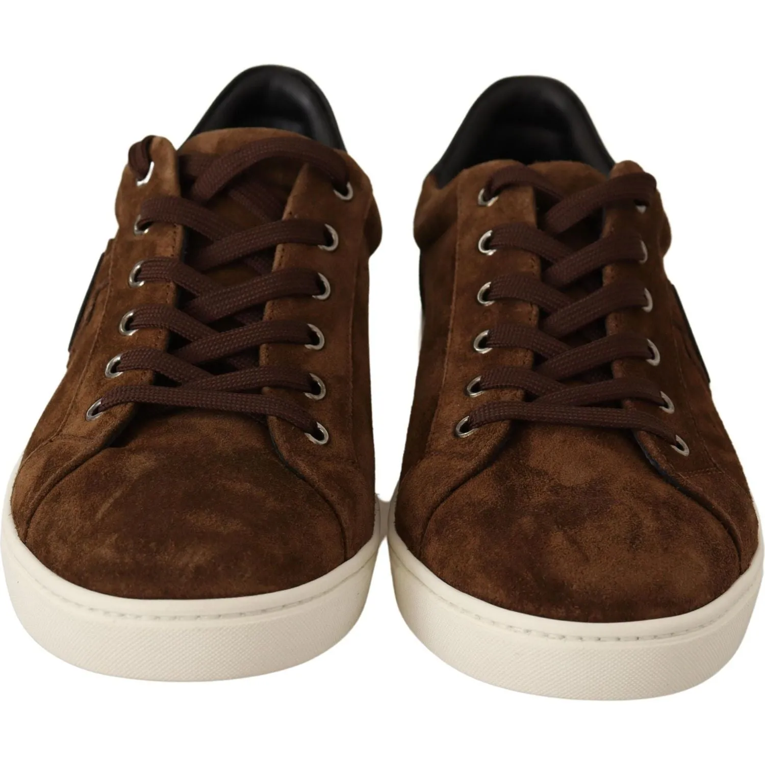 Dolce & Gabbana Elegant Leather Casual Sneakers in Brown