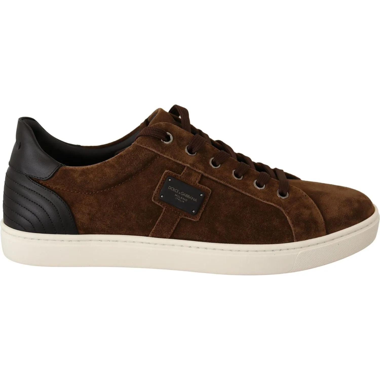 Dolce & Gabbana Elegant Leather Casual Sneakers in Brown