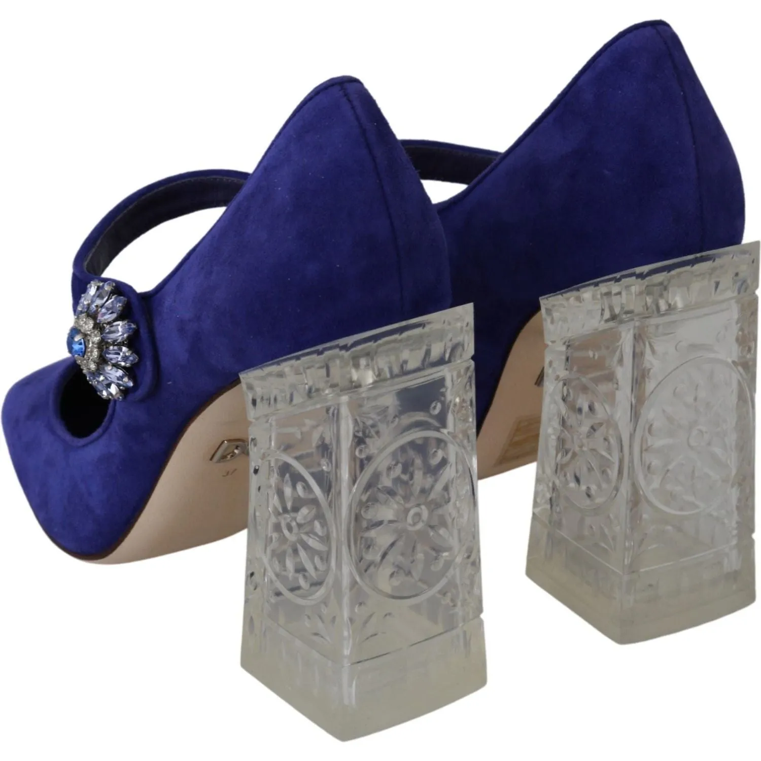 Dolce & Gabbana Elegant Purple Suede Mary Janes Pumps