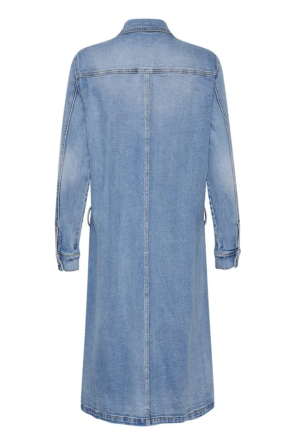 EW Dango Lblu Reto Denim Shirt Dress