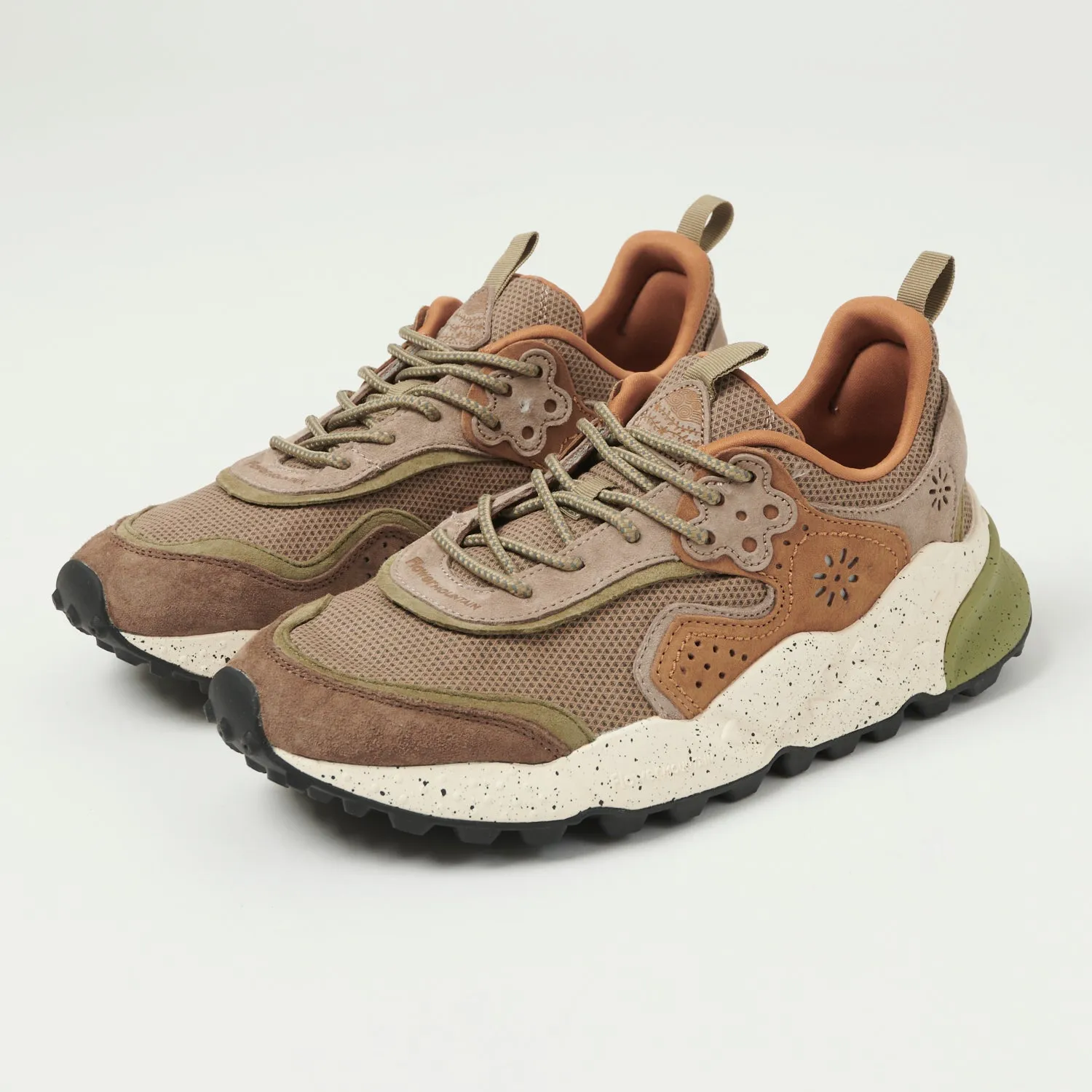 Flower Mountain 'Kotetsu Man' Suede/Nylon Net Sneaker - Brown Khaki