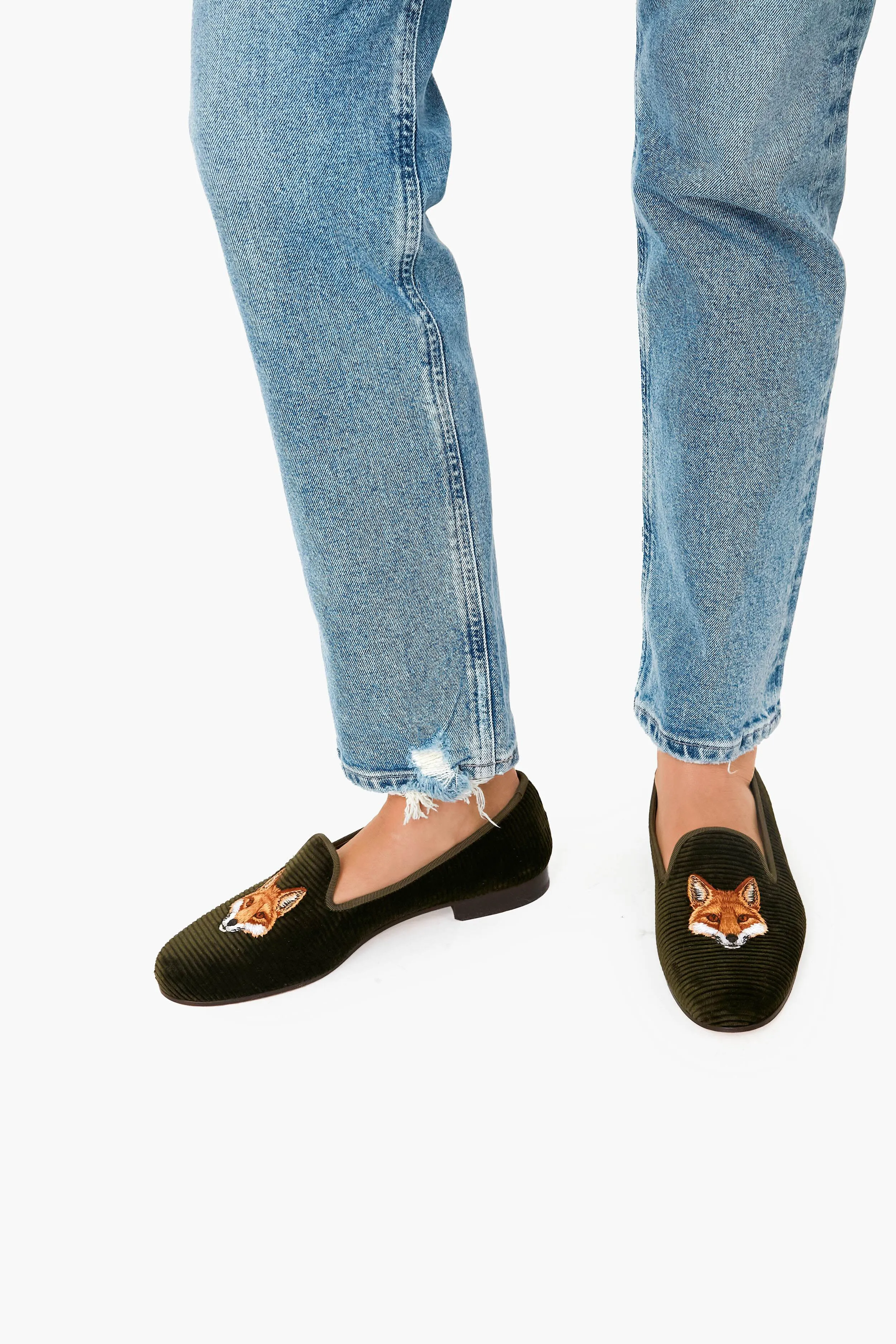 Forest Cord Fox Loafers