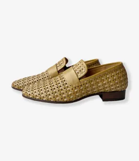 FUMIKA_UCHIDA/PUNCHED LEATHER BRADE LOAFERS(MUSTARD)