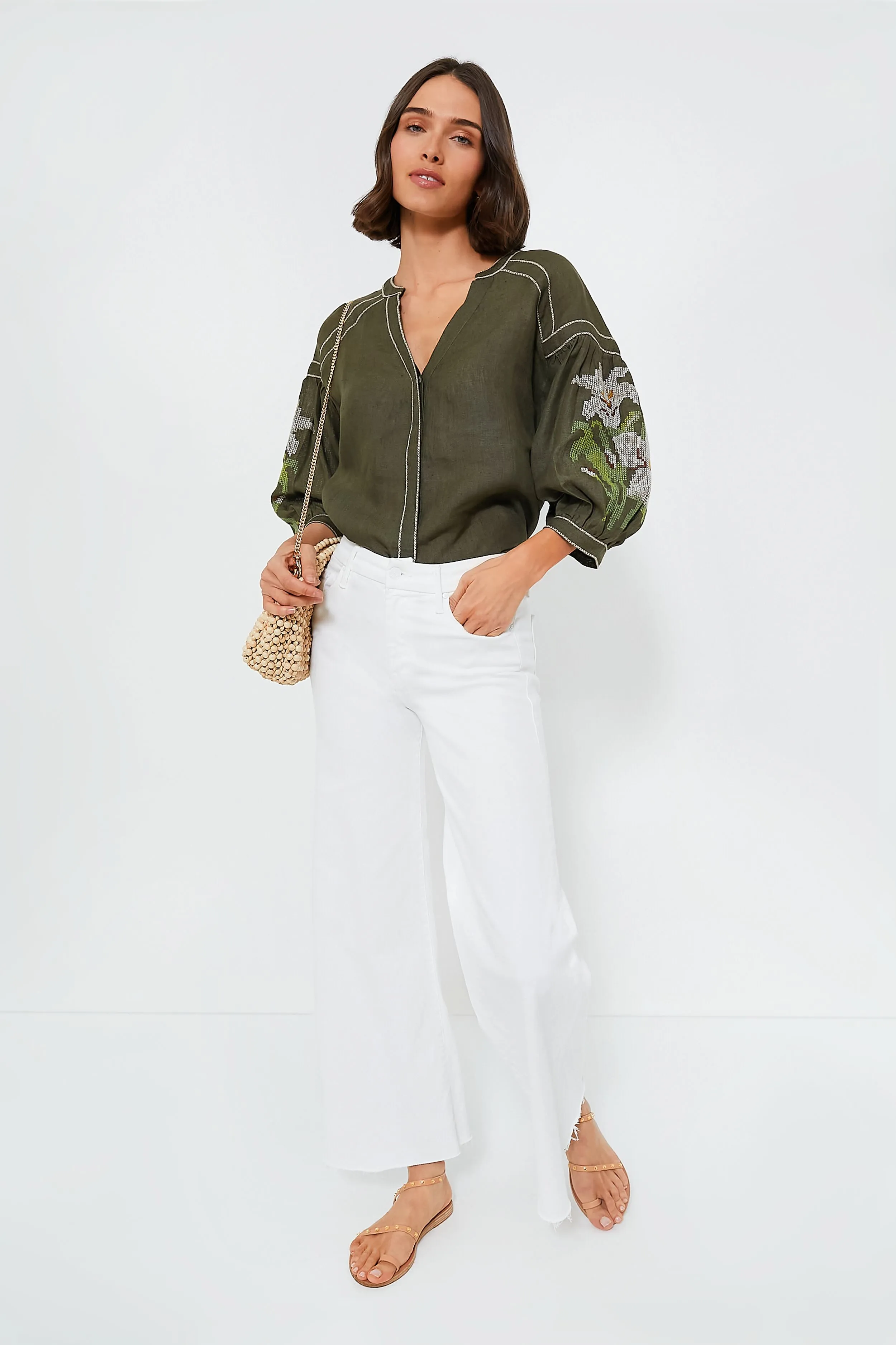 Green Lilies Blouse