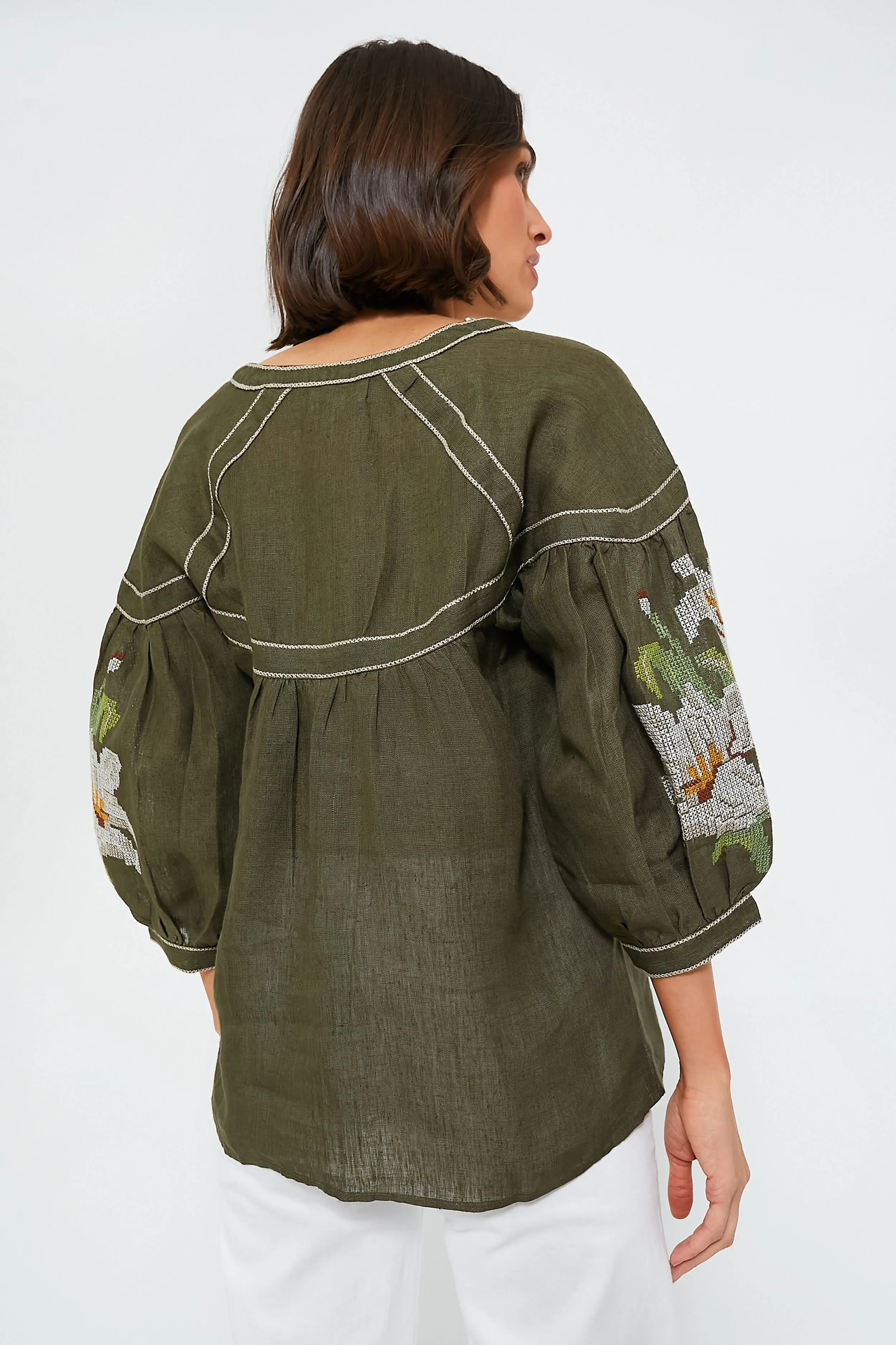 Green Lilies Blouse