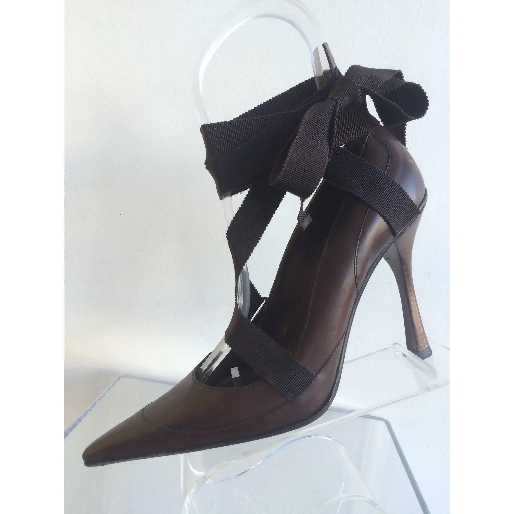 GUCCI Brown Leather Pumps | US 7 - EU 37