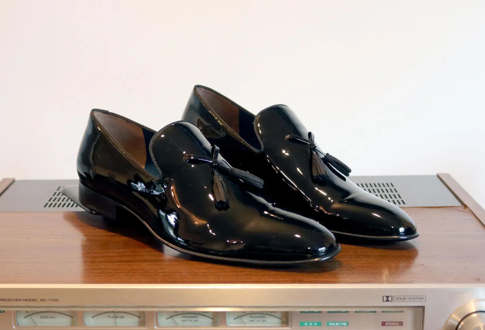 Jean Pierre Shiny Calfskin Tasseled Loafer Black