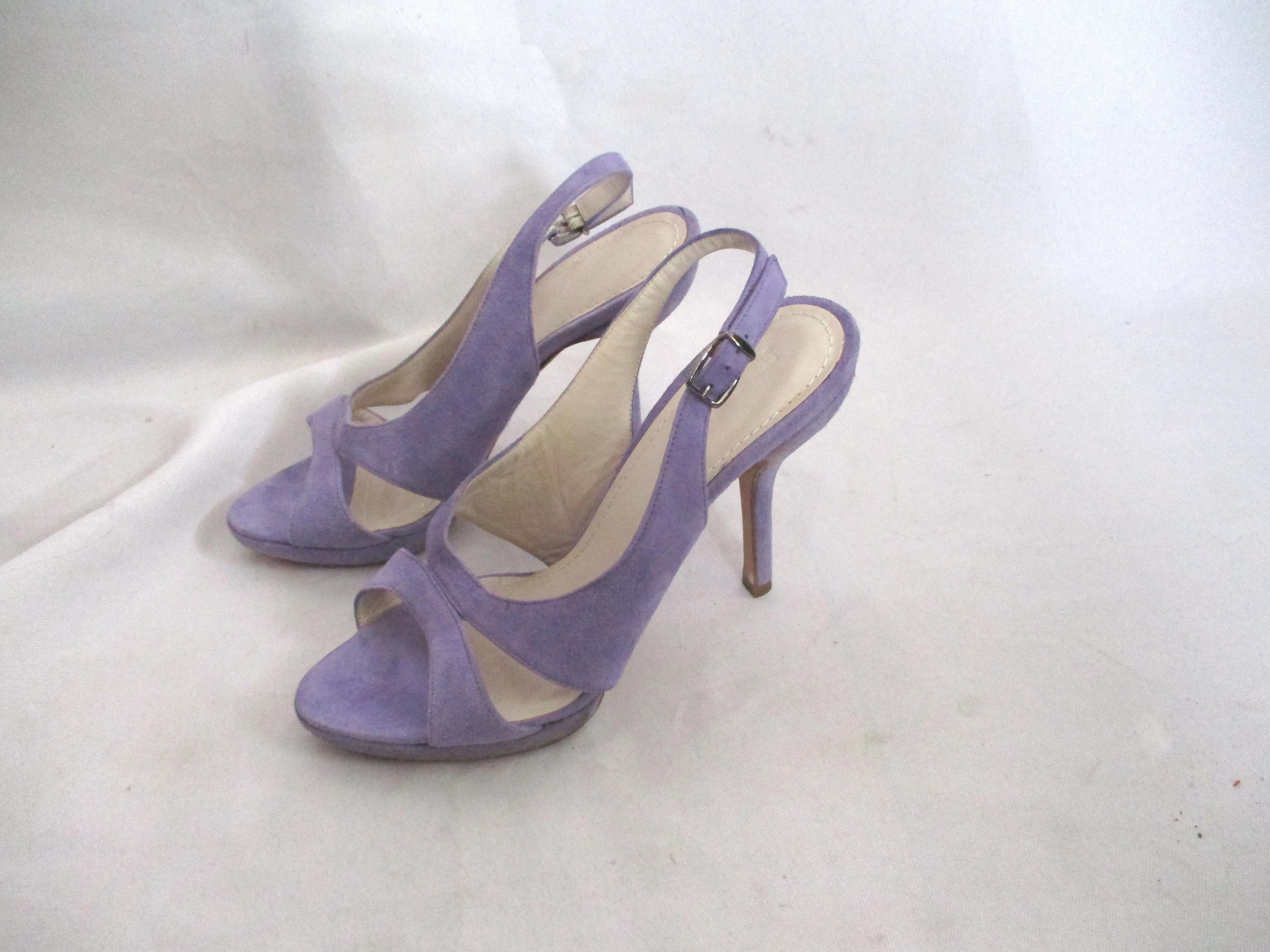 JIL SANDER ITALY Suede LEATHER Pump Shoe 36 LAVENDER PURPLE