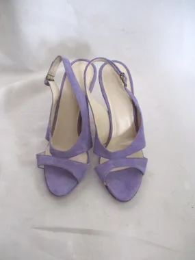 JIL SANDER ITALY Suede LEATHER Pump Shoe 36 LAVENDER PURPLE