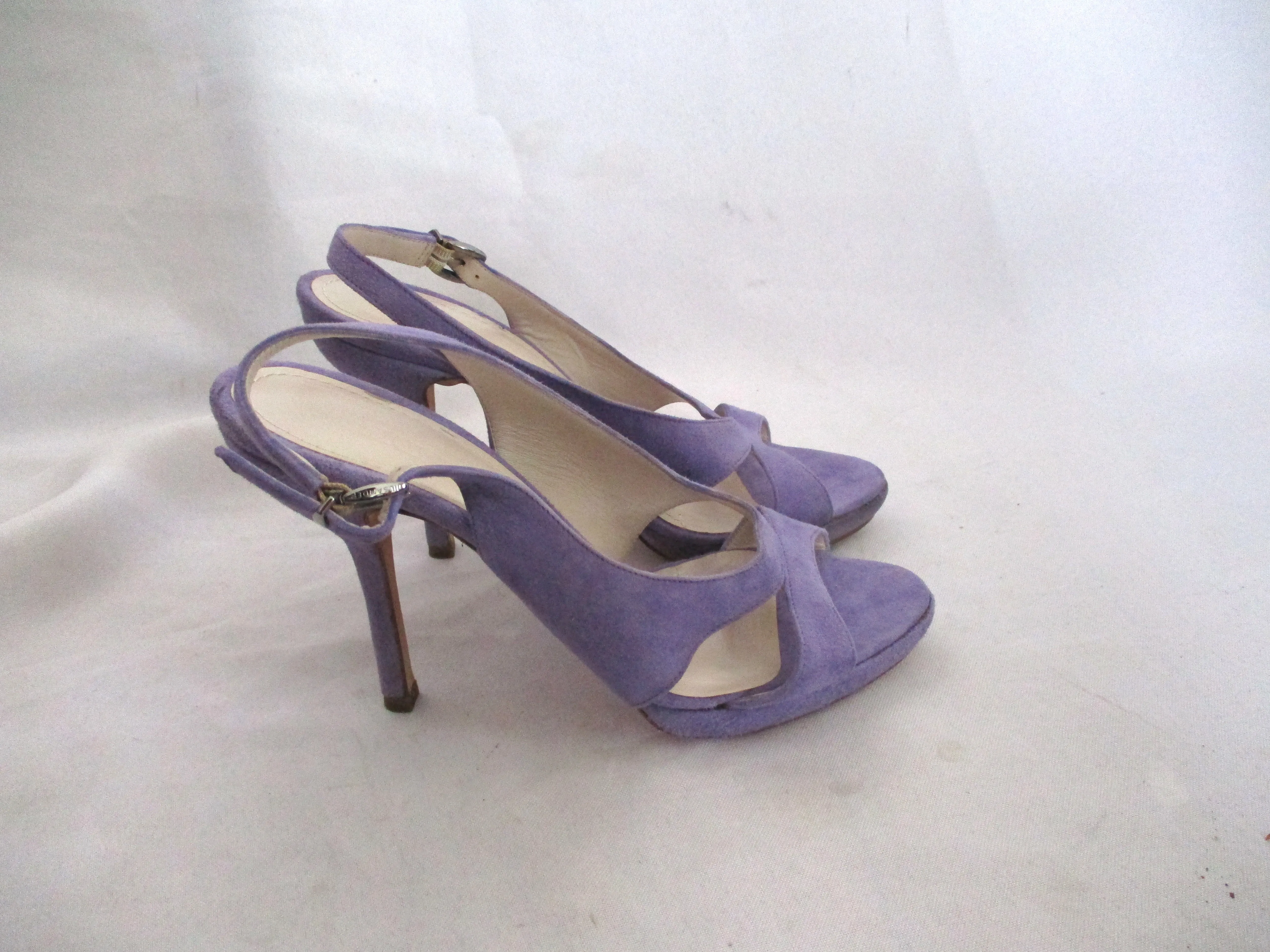 JIL SANDER ITALY Suede LEATHER Pump Shoe 36 LAVENDER PURPLE