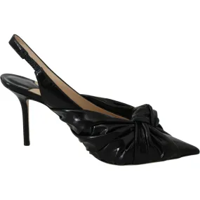 Jimmy Choo Elegant Black Leather Pointed Toe Pumps