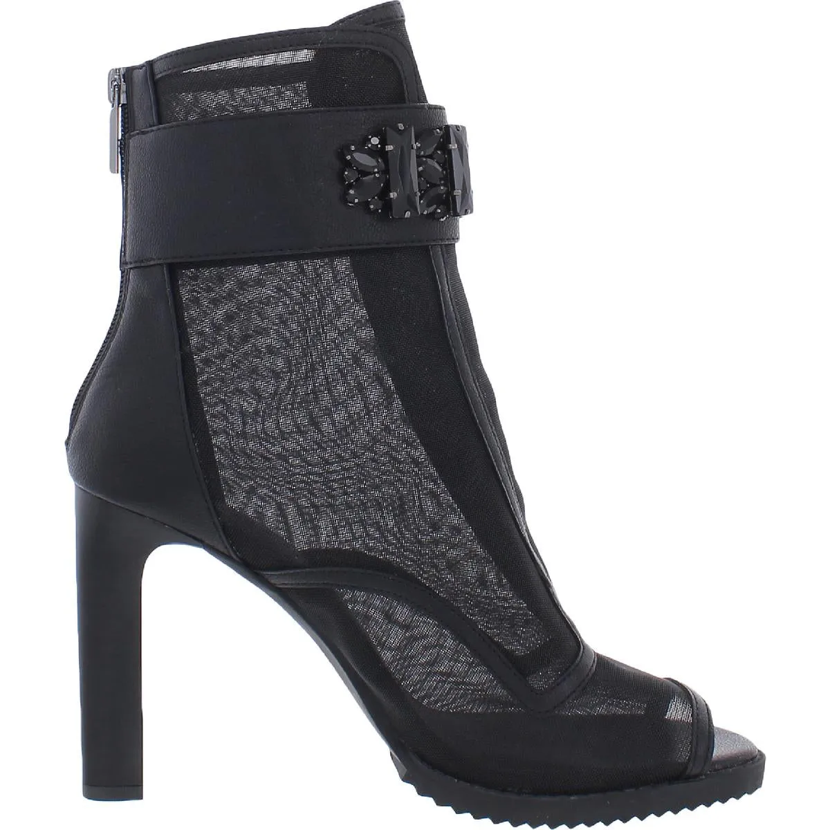 Karl Lagerfeld Womens Blayze Peep-Toe Ankle Pumps