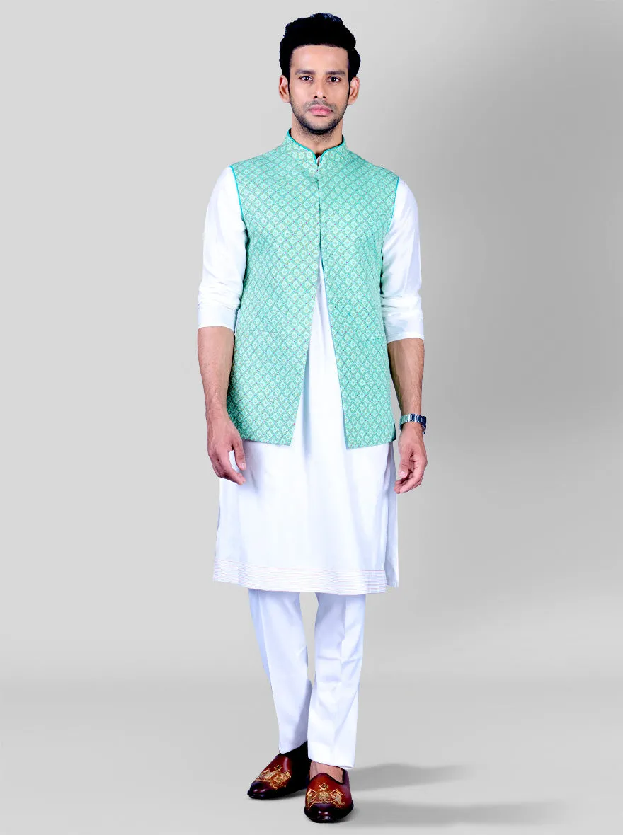 Light Green Bandhgala Jacket | TULA