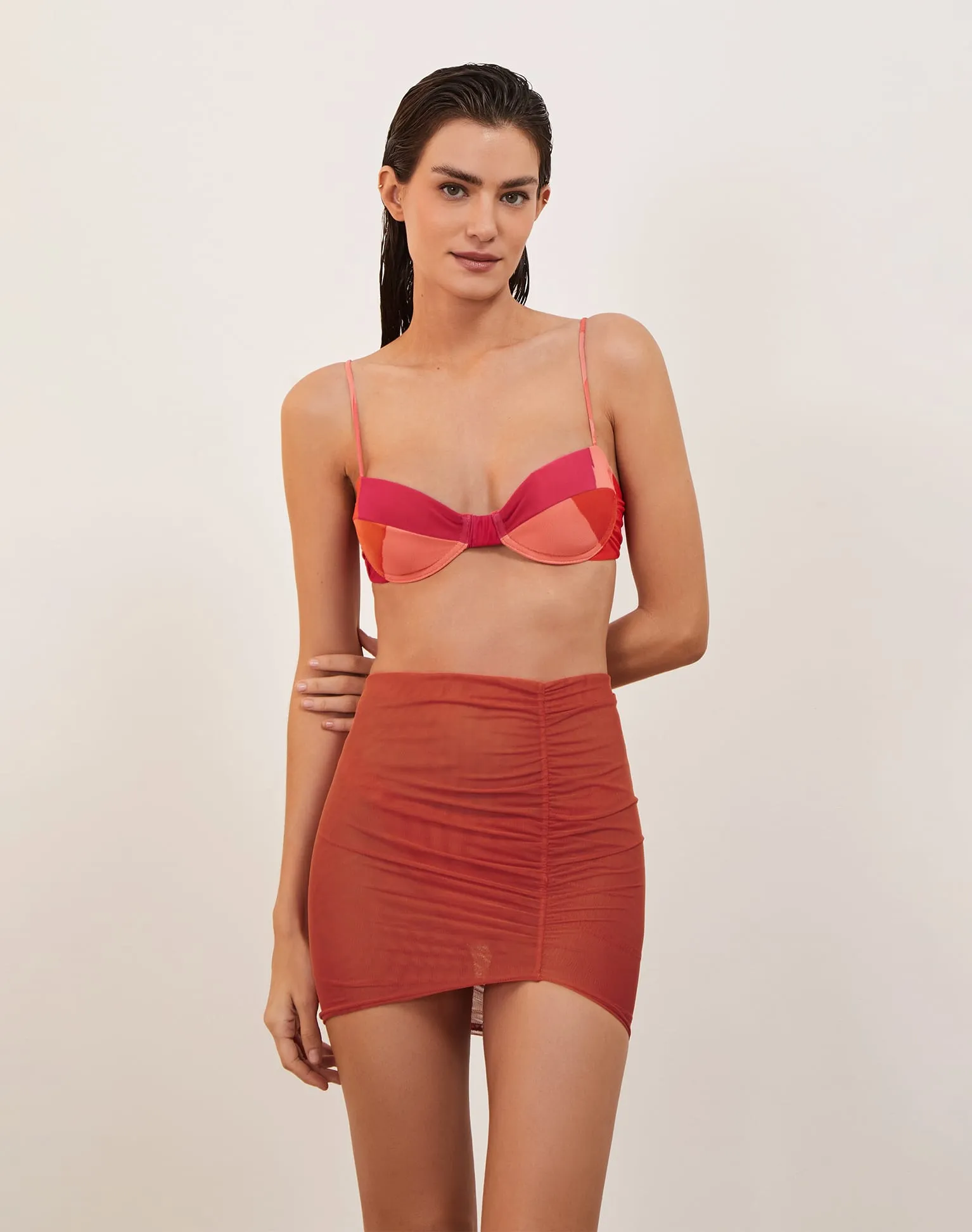 Lynn Mini Skirt (exchange only) - Grapefruit