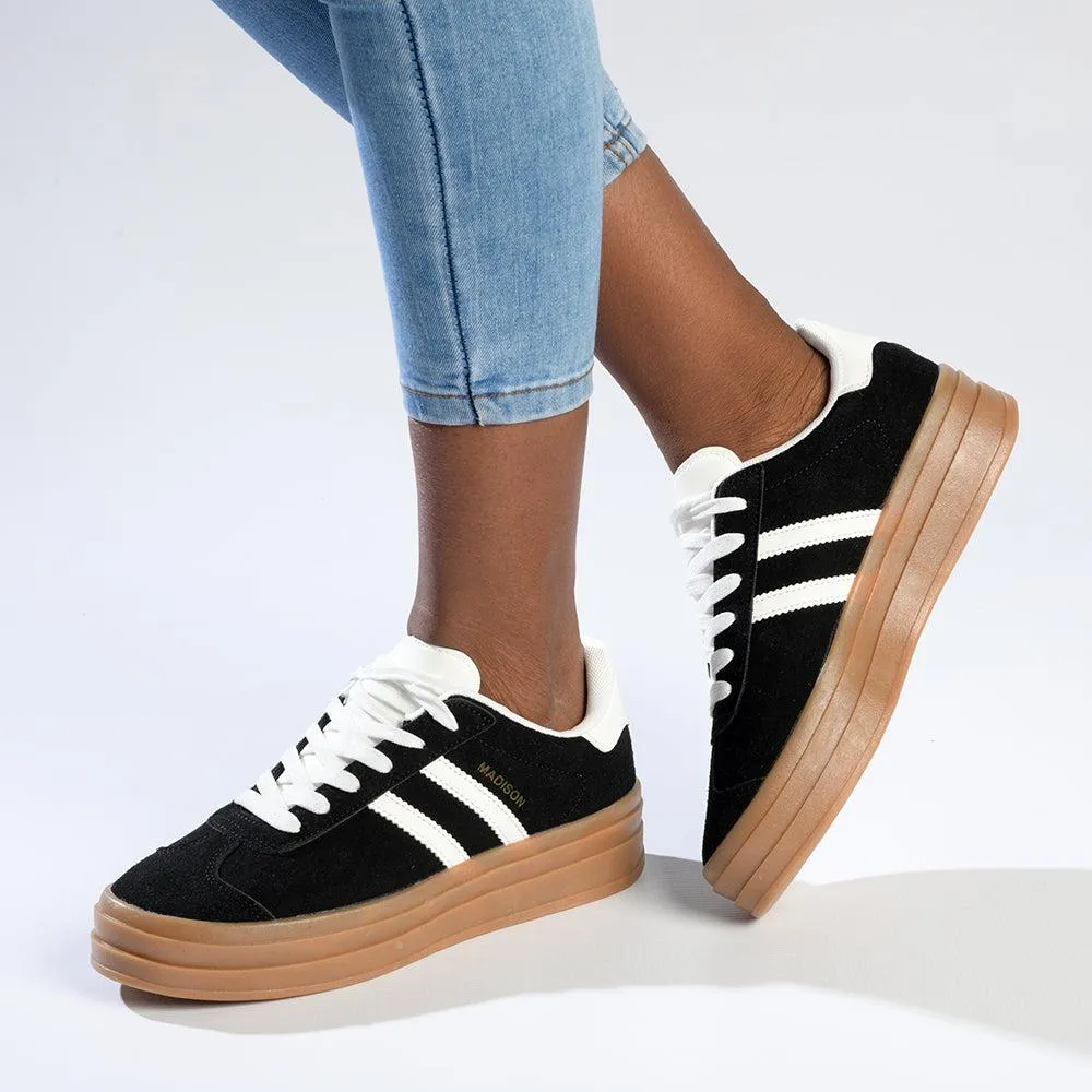 Madison Platform Fashion Sneaker - Black