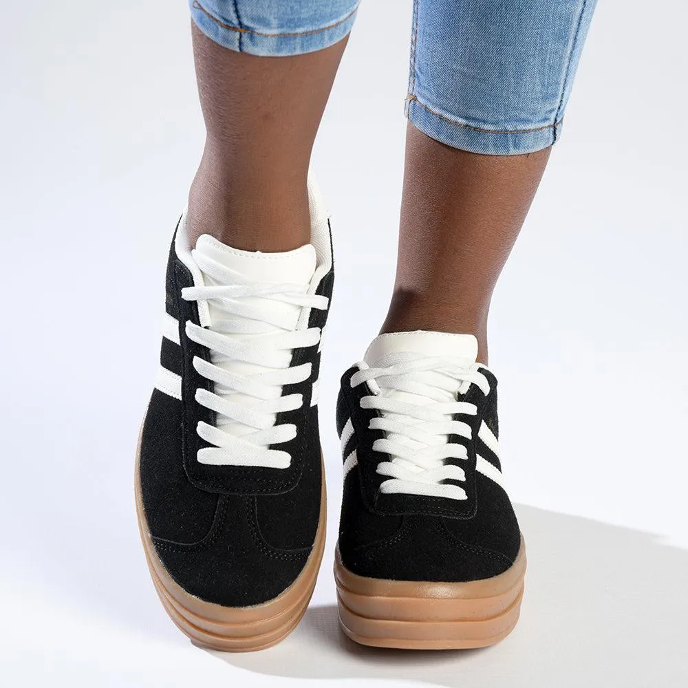 Madison Platform Fashion Sneaker - Black