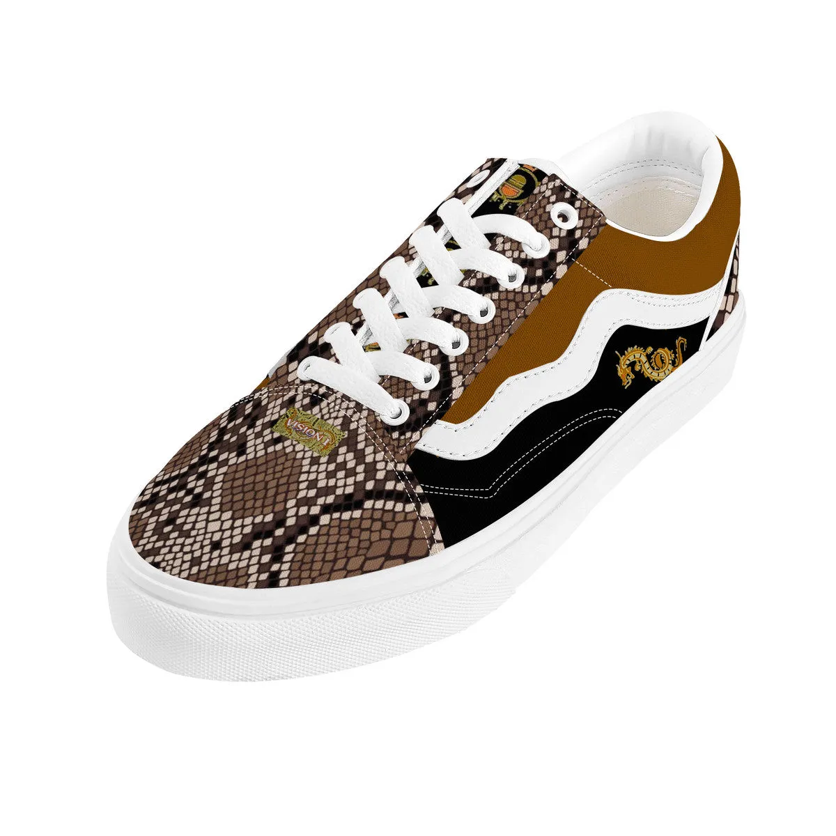 Majestic Brown and Black | Low Top Customized | Shoe Zero