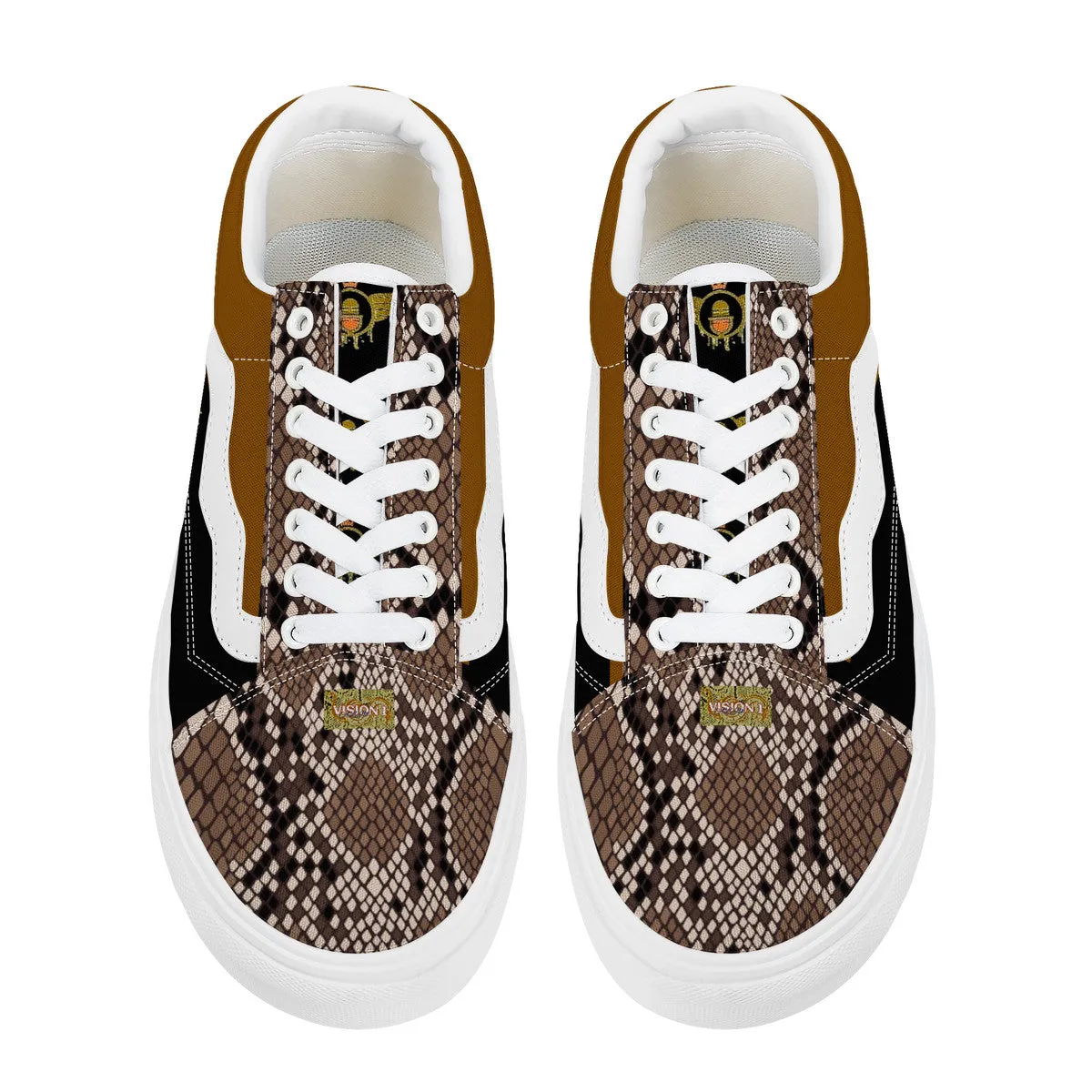 Majestic Brown and Black | Low Top Customized | Shoe Zero