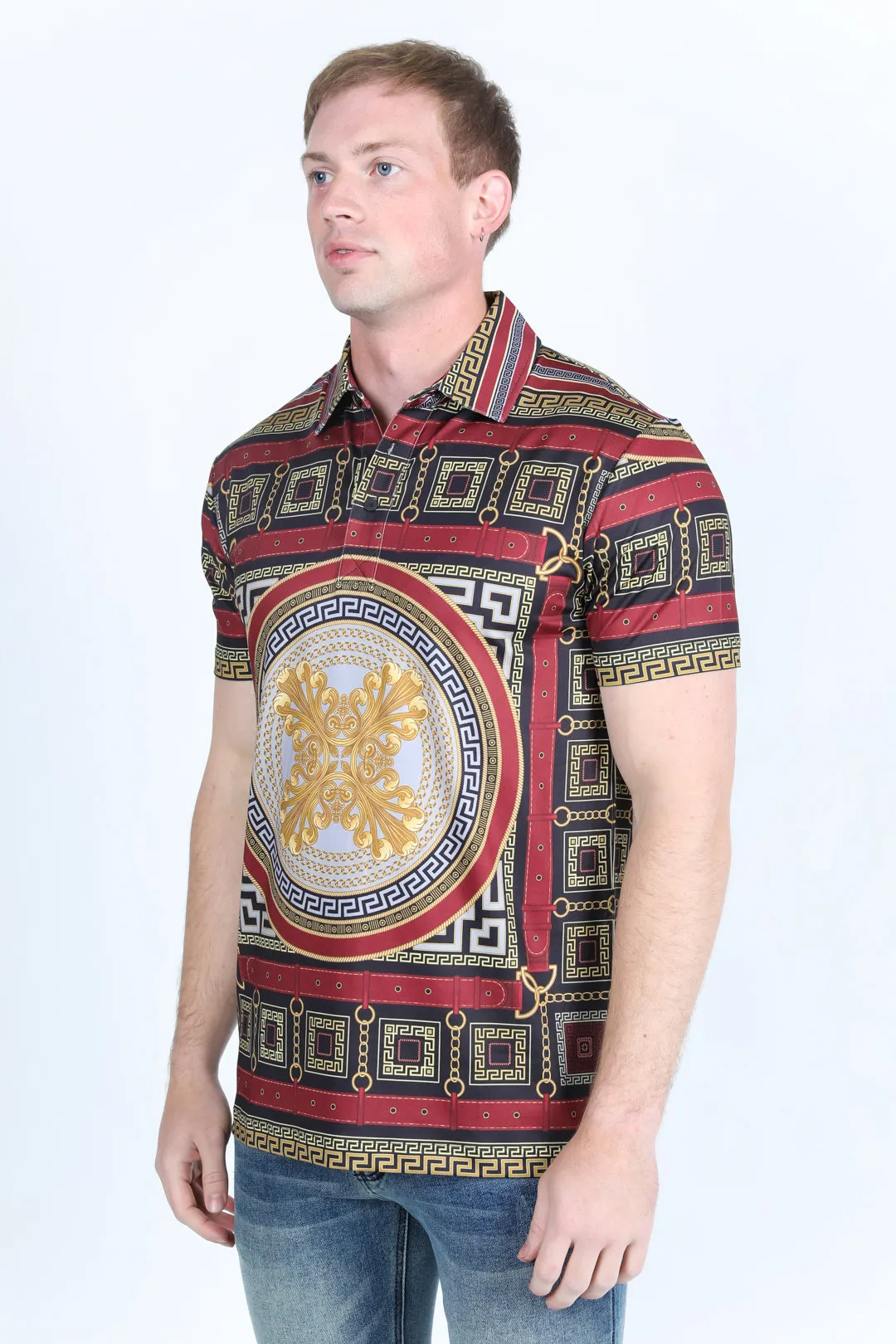 Men's Baroque Print Red Label Polo