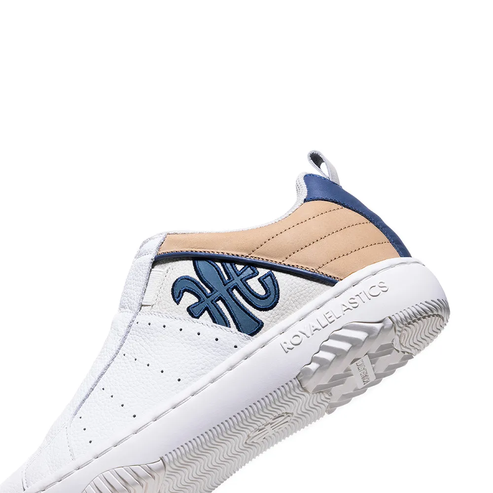 Men's Icon 2.0 White Blue Brown Logo Leather Sneakers 06531-057