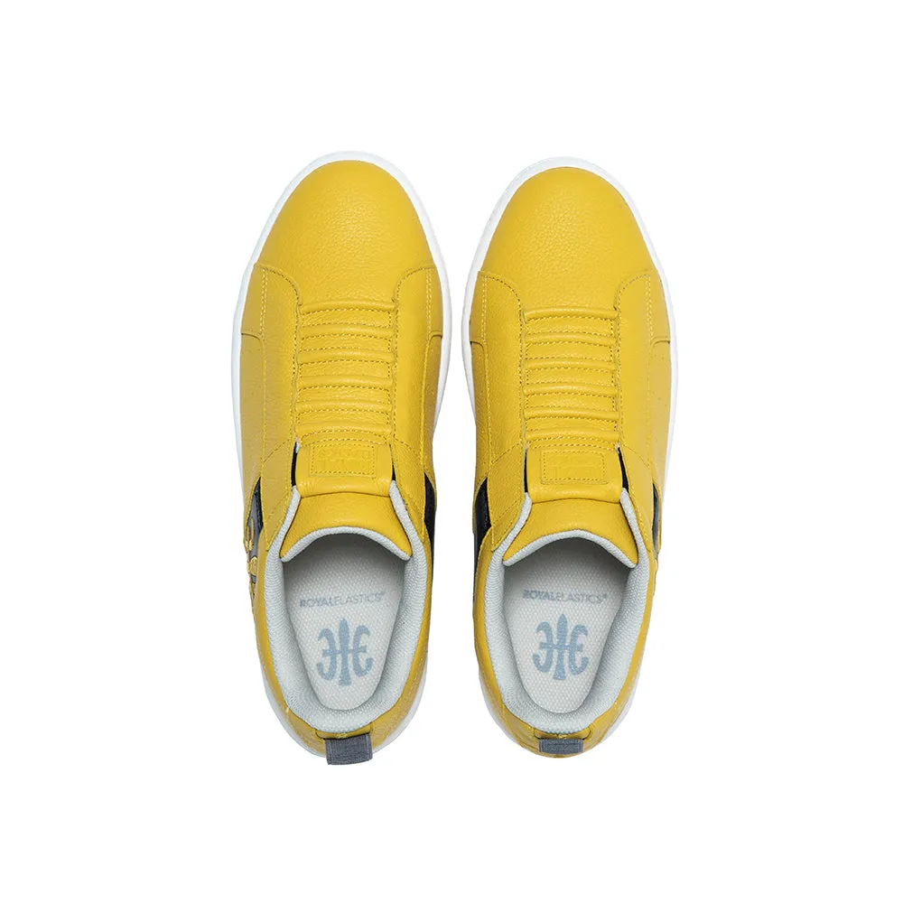 Men's Icon 2.0 Yellow Black Logo Leather Sneakers 06514-335