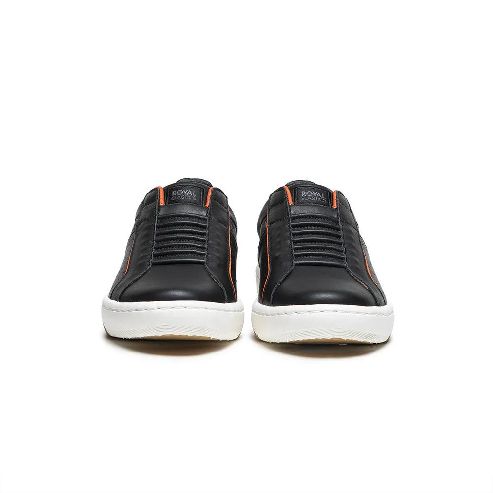 Men's Icon 2.0X  Black Orange Leather Sneakers 06303-992