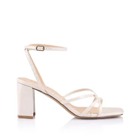 Nakita Block Heel Sandals - Bone Patent