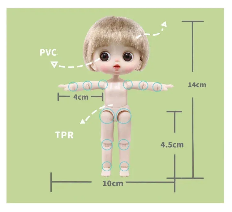 Ob11 BJD Doll Boy Pig Face - 13 Jointed Mini Doll for Girls & Collectors