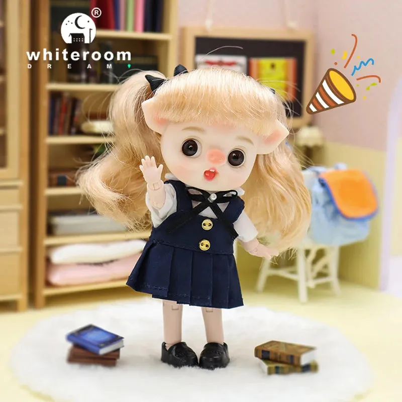 Ob11 BJD Doll Boy Pig Face - 13 Jointed Mini Doll for Girls & Collectors