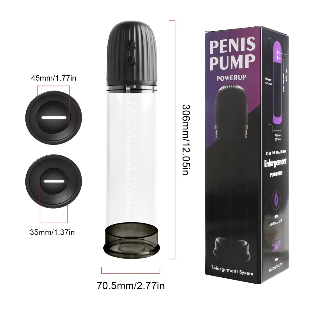 Penis Enlarger Pump Penis Enlargement Electric Extender Penis Pump Vacuum Penis Enhancer Cock Penile Extender