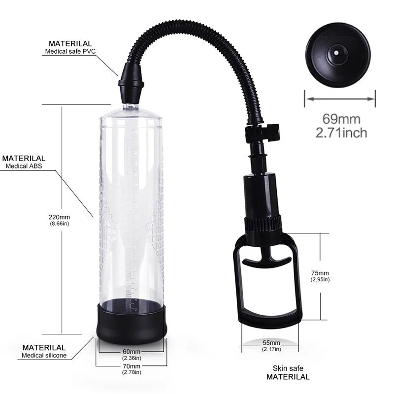 Penis Enlarger Pump Penis Enlargement Electric Extender Penis Pump Vacuum Penis Enhancer Cock Penile Extender