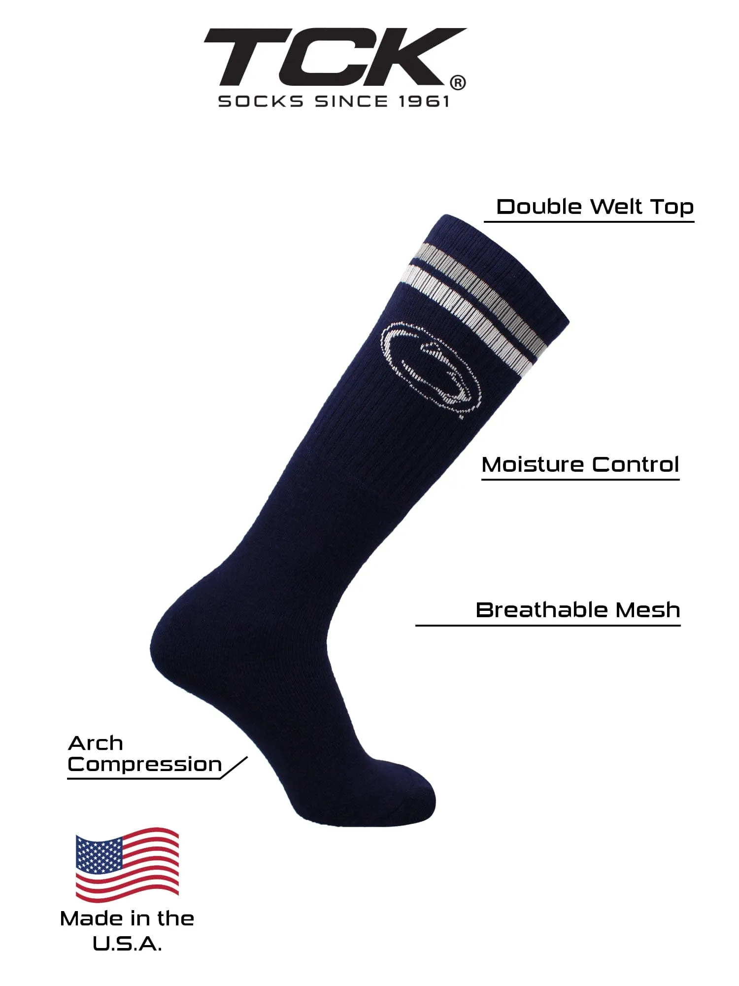 Penn State Nittany Lions Socks Throwback Tube