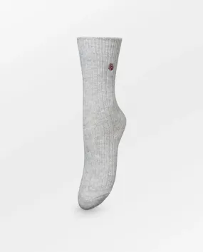 Rose Wola Sock Light Grey Melange