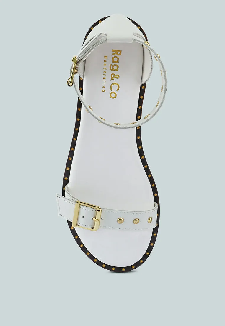 Rosemary Buckle Strap Flat Sandals