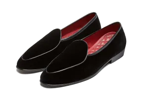 Sagan Loafers in Black Velvet