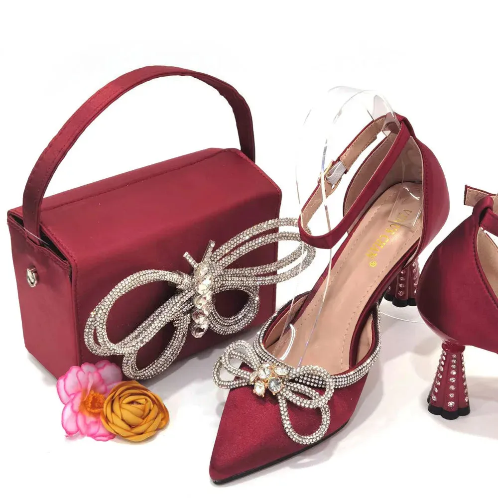 Sandals Woman Summer  Italian Design Luxury Women's Shoes And Bag Set