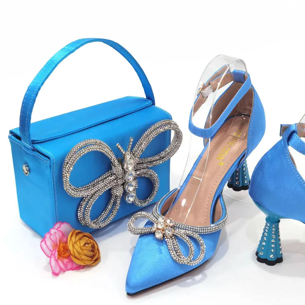 Sandals Woman Summer  Italian Design Luxury Women's Shoes And Bag Set