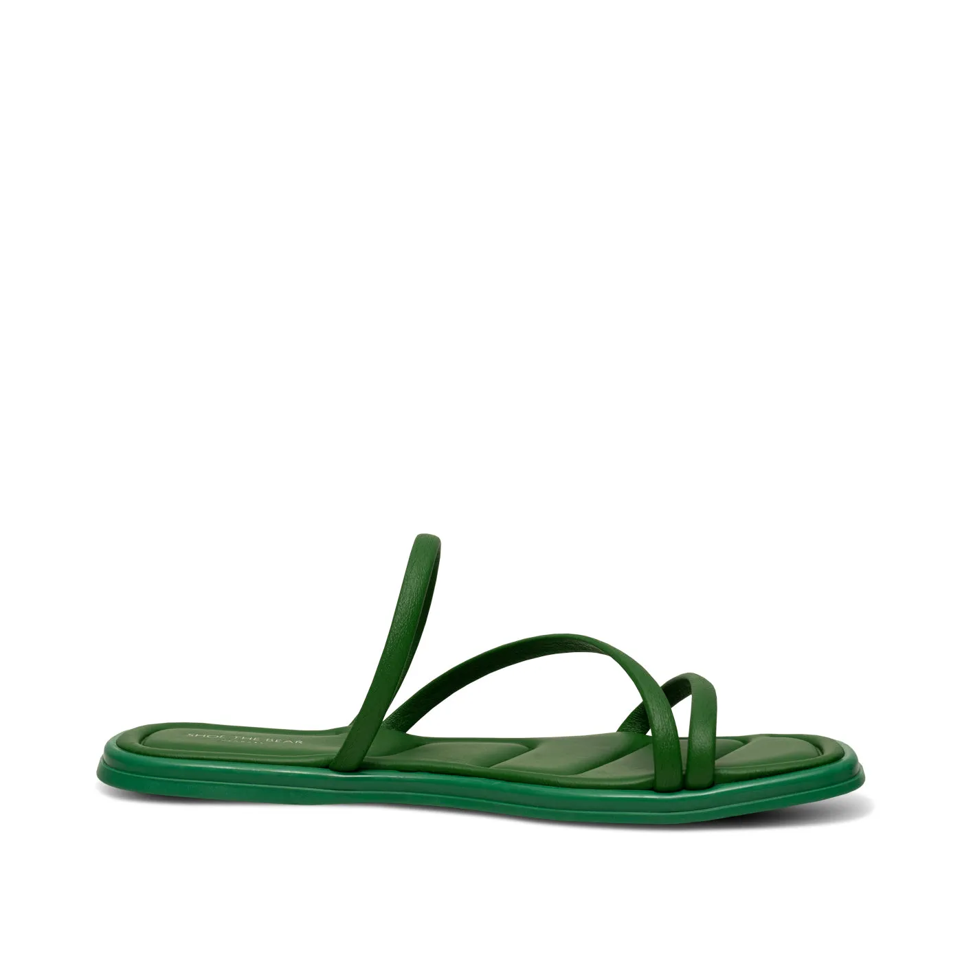 Selena strap sandal leather - GREEN