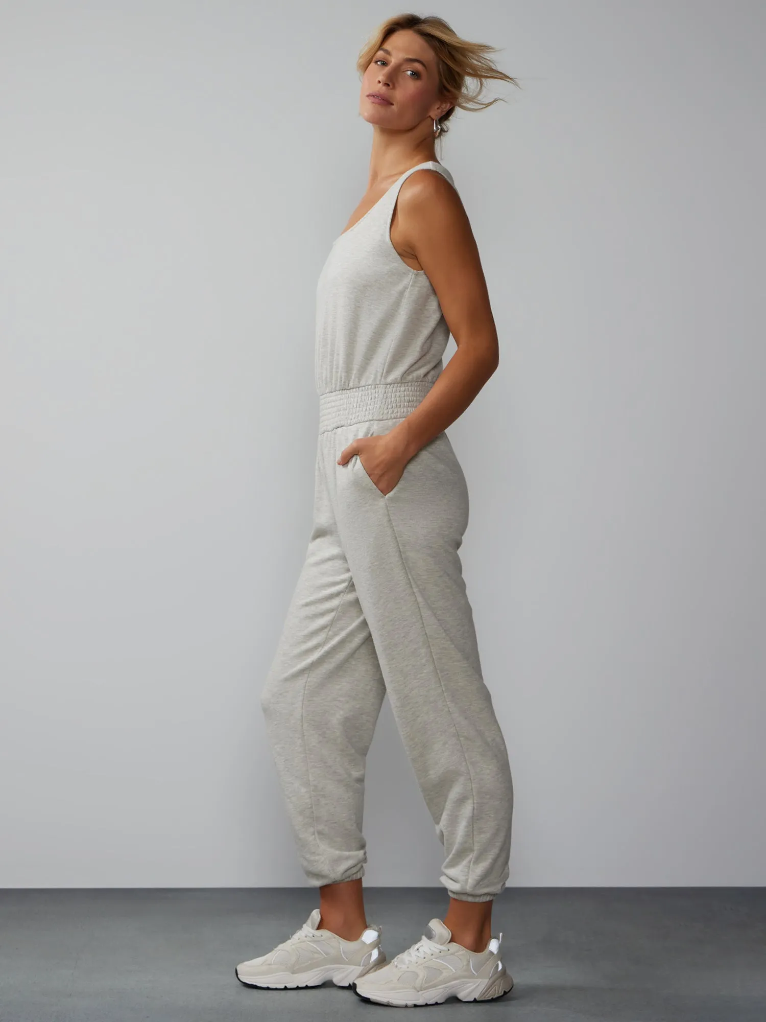 Sleeveless Scoop Neck Lounge Jumpsuit