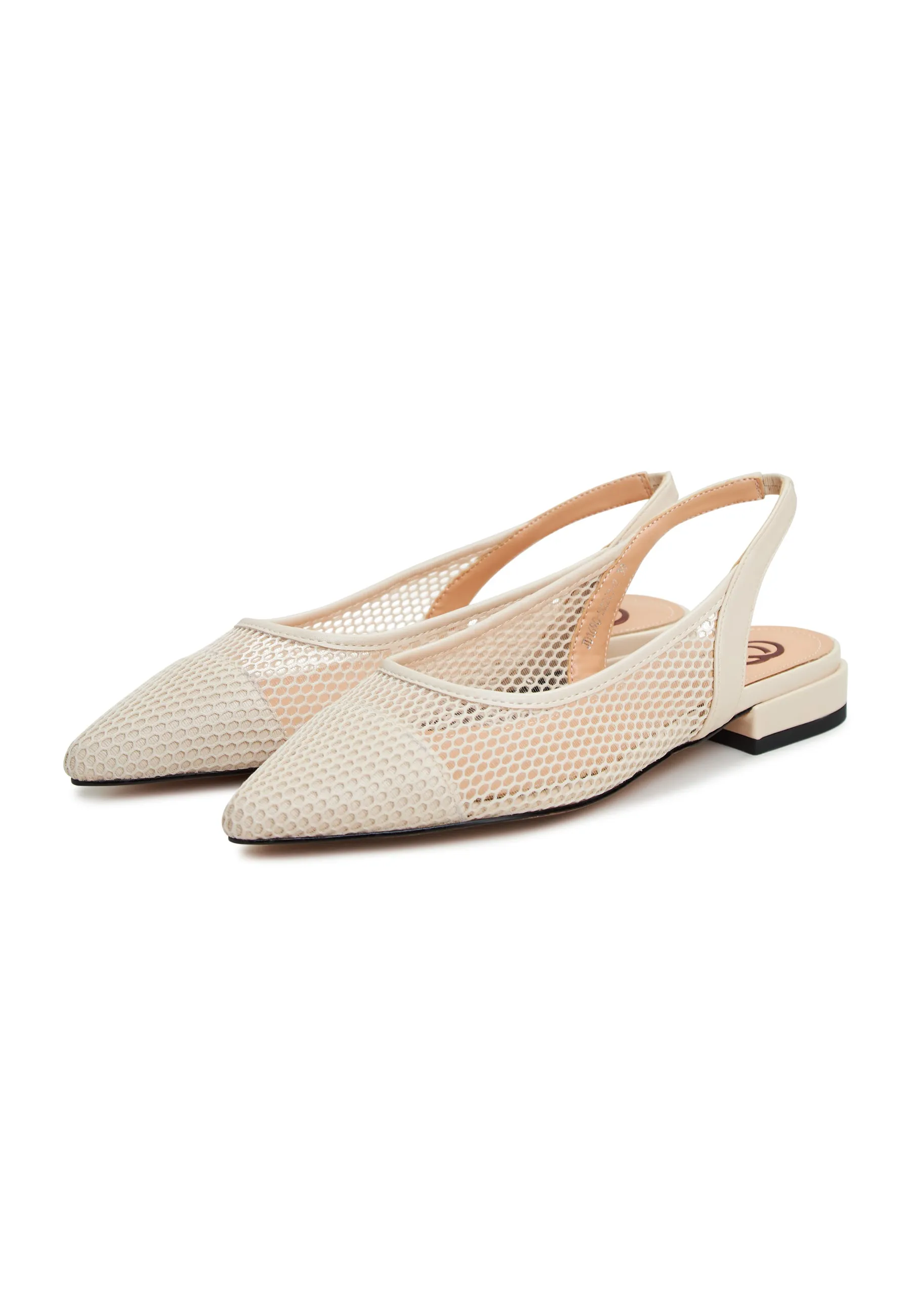 Slingback Ballet Pumps  Cira- Beige