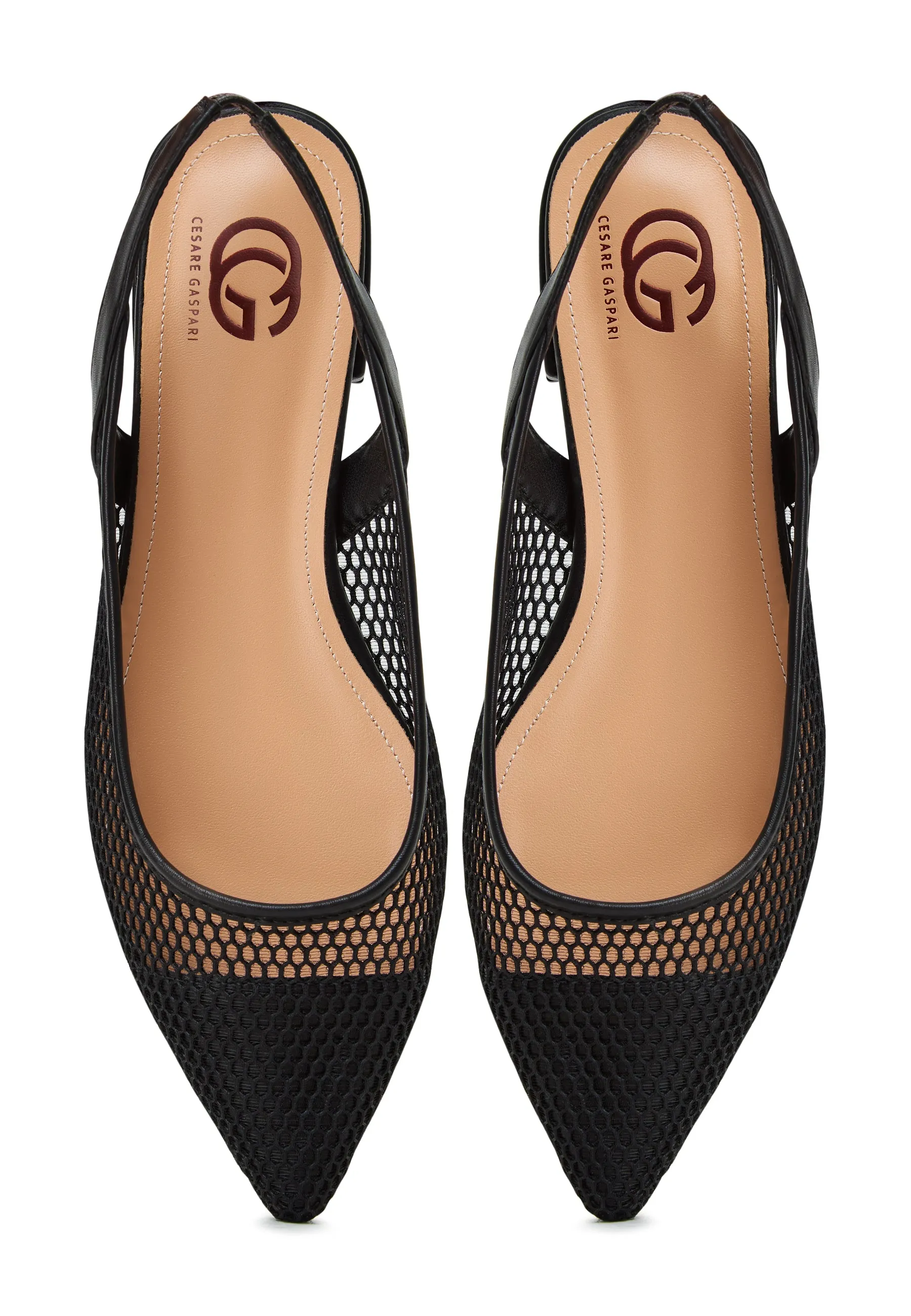 Slingback Ballet Pumps  Cira- Black