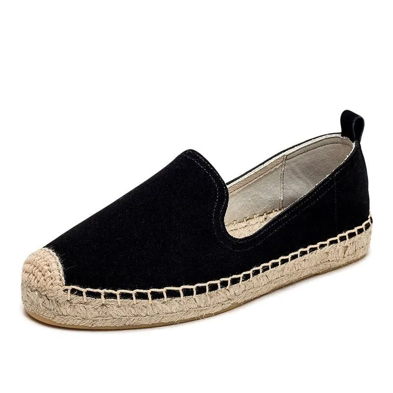 Slip On Woven Leather Loafers for Women