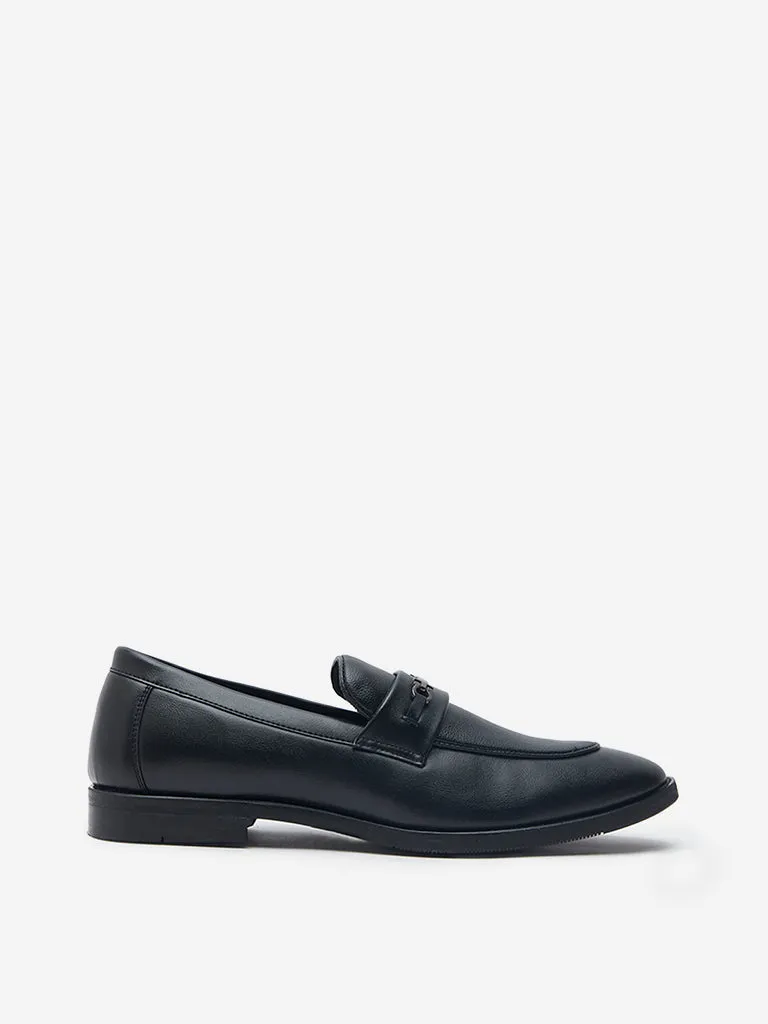 SOLEPLAY Black Metal Detailed Loafers