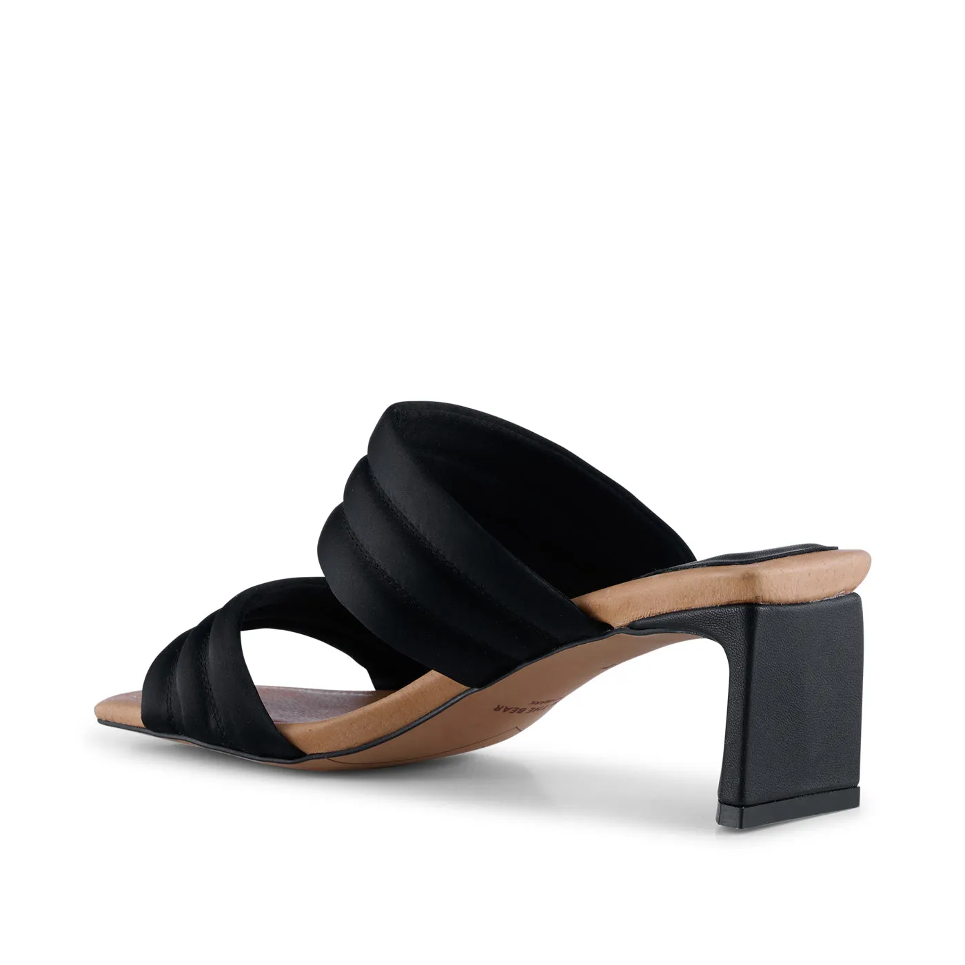 Sylvi heel textile - BLACK SATIN