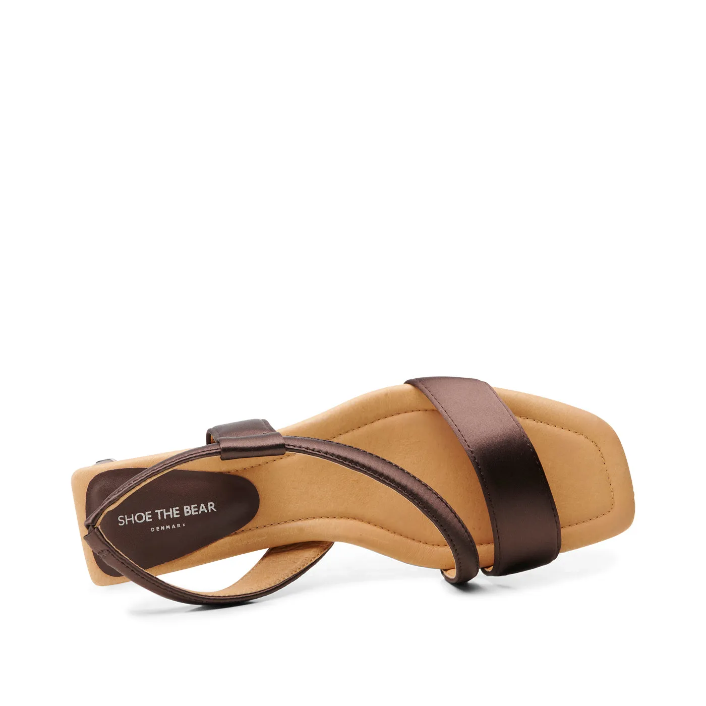 Sylvi sandal satin - BROWN SATIN