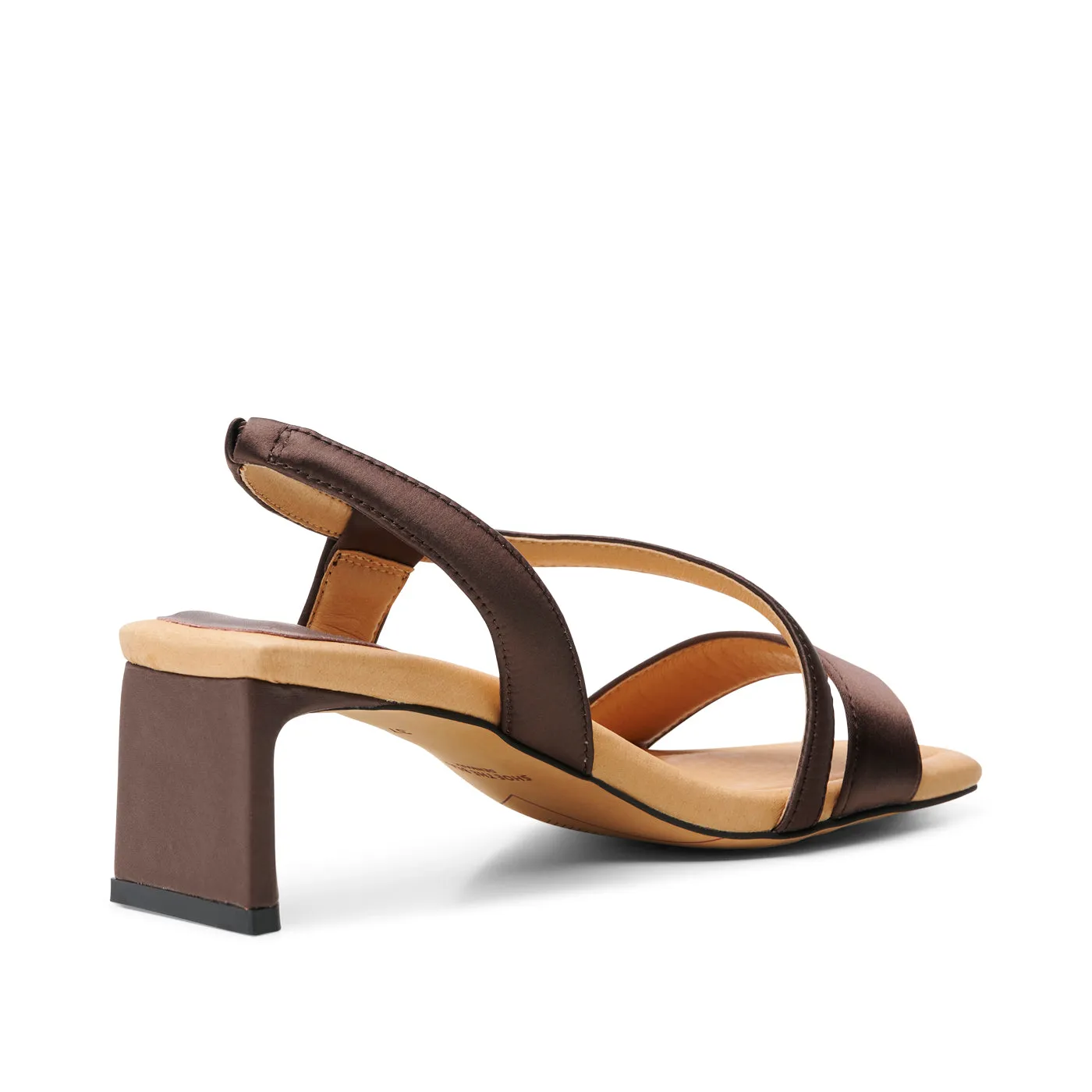 Sylvi sandal satin - BROWN SATIN