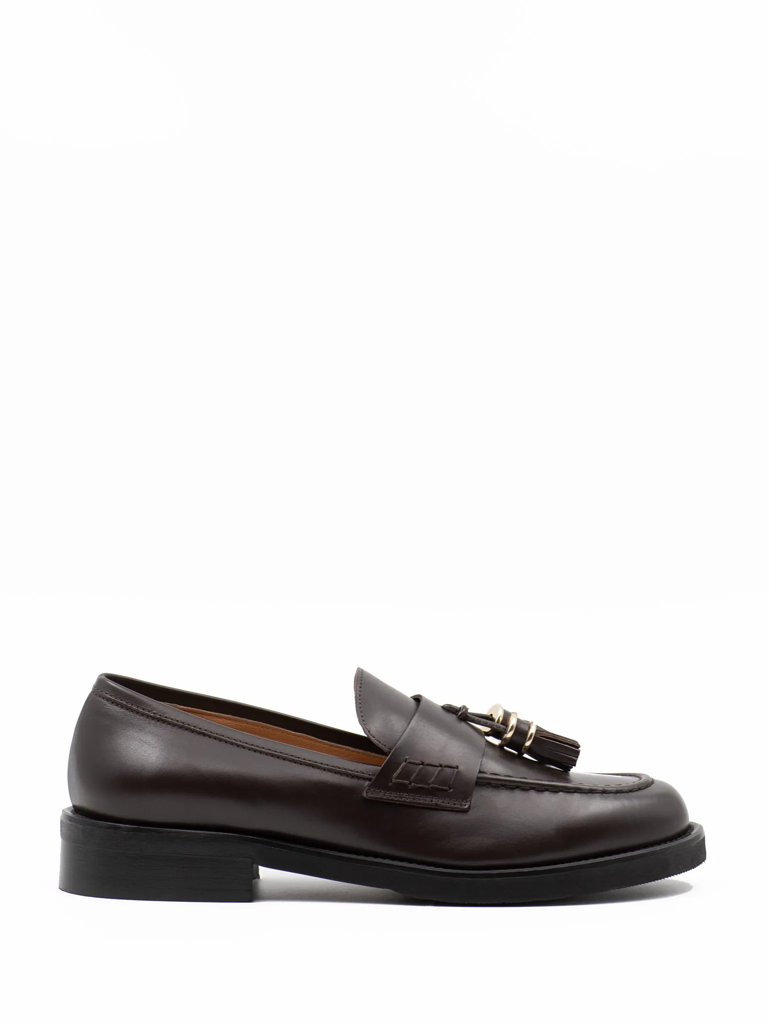 Tassel loafers in brown calfskin