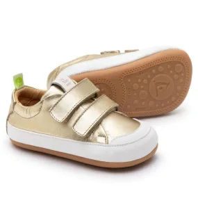 Tip Toey Joey Girl's and Boy's Bossy Casual Shoes - Champagne / White