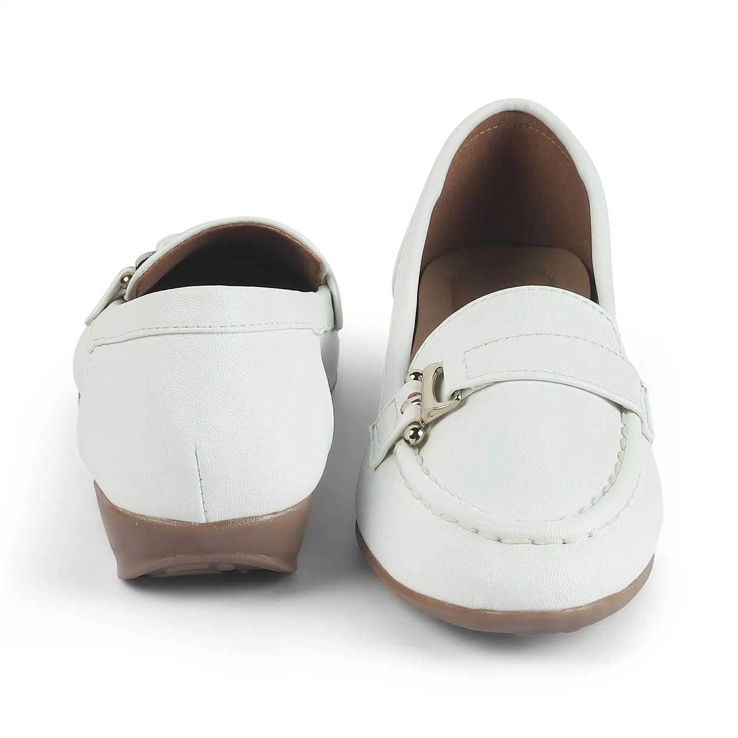 Tresmode Lasi White Women's Casual Loafers