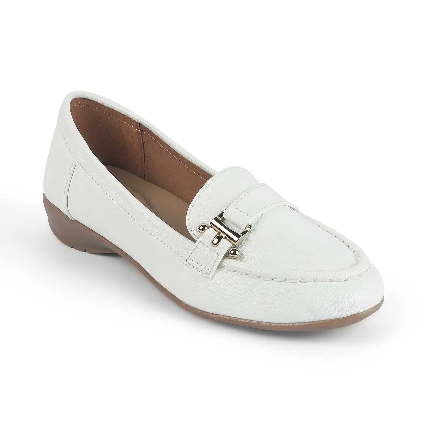 Tresmode Lasi White Women's Casual Loafers